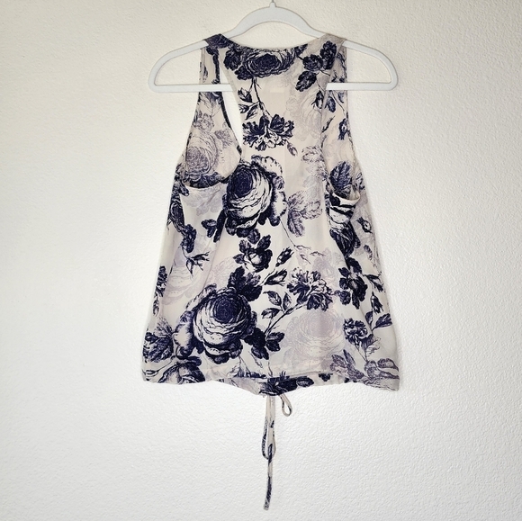 Rory Beca Blue Floral Silk Blouse XS - Picture 3 of 5